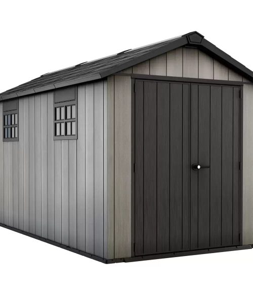 Abri robuste Keter Oakland 7,5 x 13 pi en résine grise