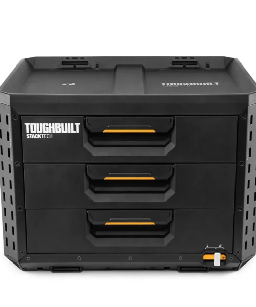 Caisse à outils XL ToughBuilt StackTech noire à 3 tiroirs